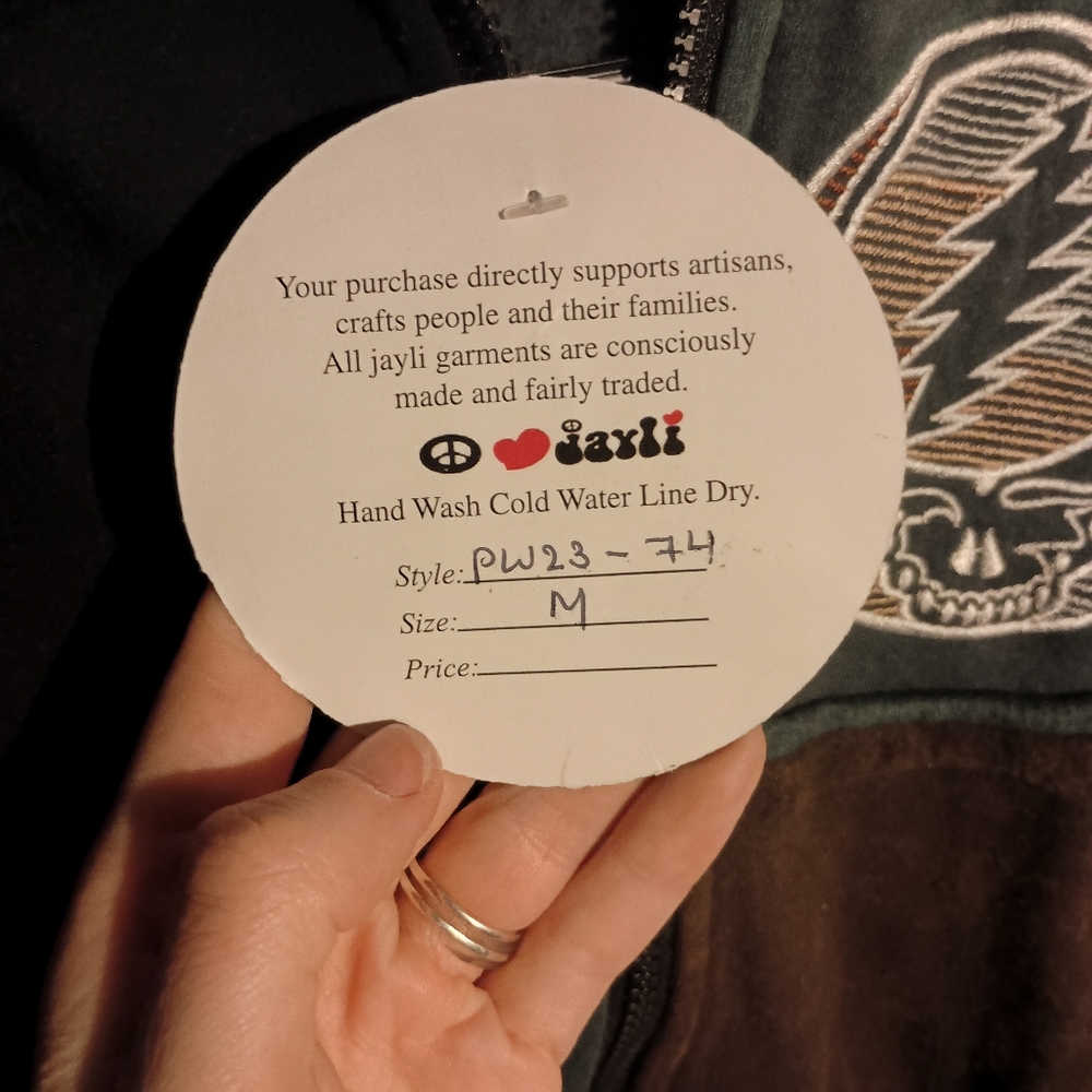 Grateful Dead Embroidered Patchwork Cropped Zip U… - image 7